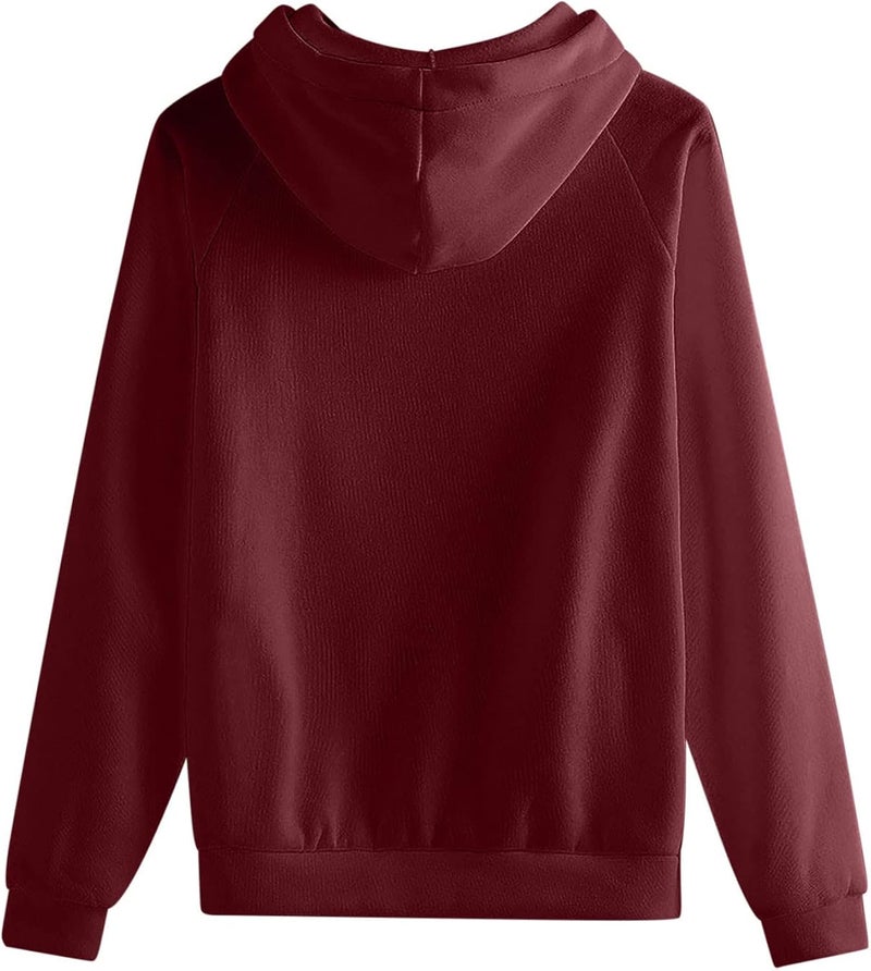woobles Tracksuit For Men And Women 2Pcs Outfits Long Sleeve Pullover Hoodie Sweatshirt + Sweatpant Athletic Fall Winter Sweatsuits Medium Wine - Image 4