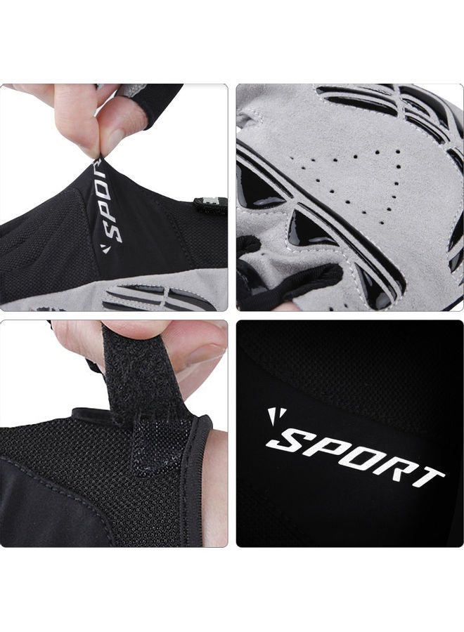 NIBEMINENT Mountain Bike Gloves Half Finger Biking Anti-slip Breathable Cycling for Men Women L  - Image 5