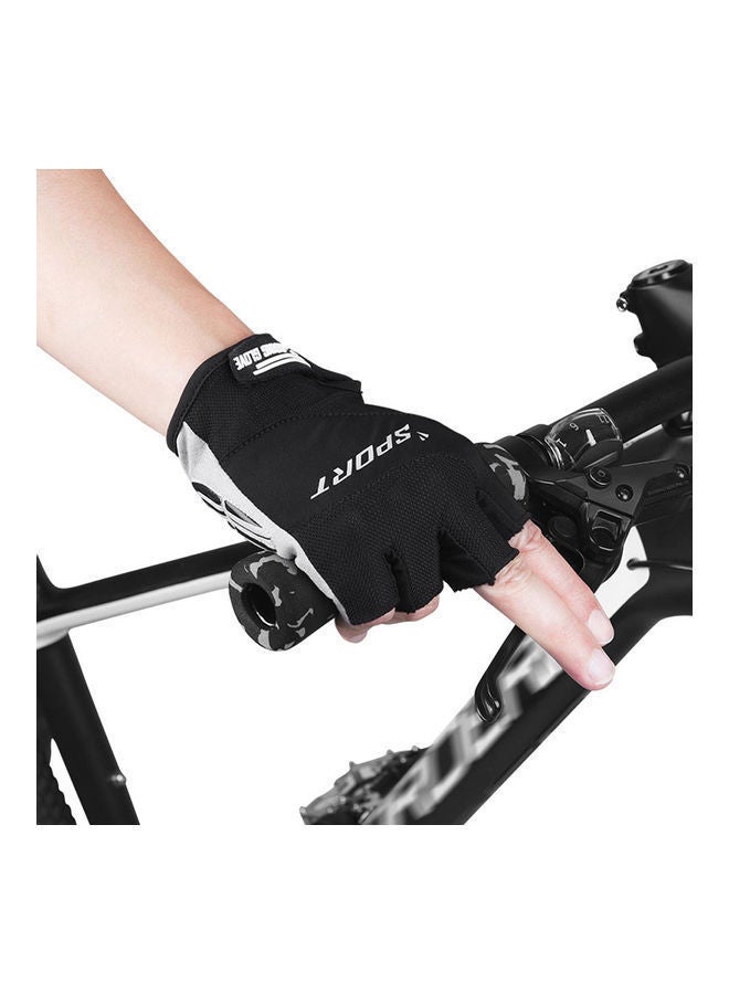 NIBEMINENT Mountain Bike Gloves Half Finger Biking Anti-slip Breathable Cycling for Men Women L  - Image 2