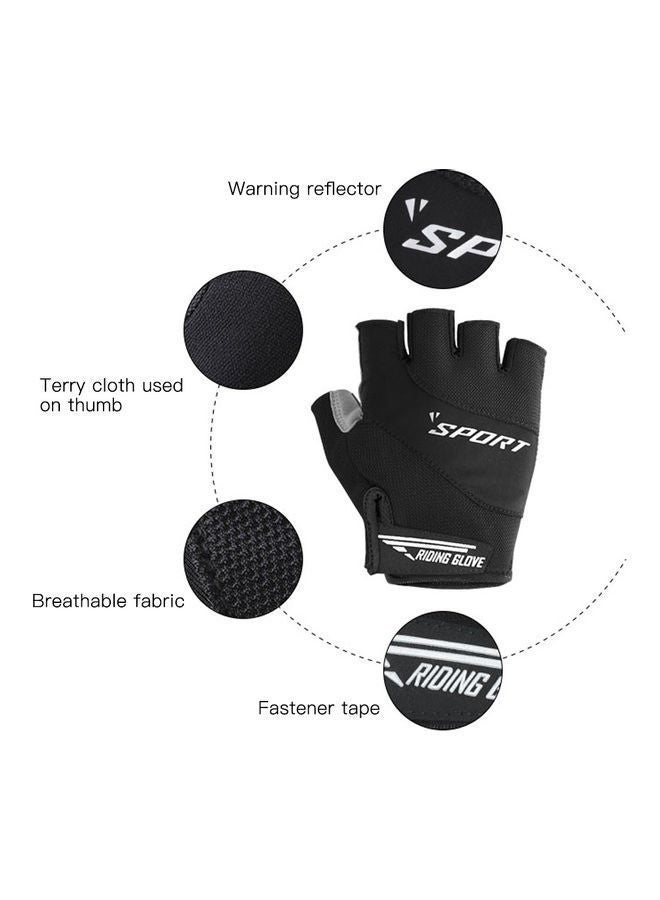 NIBEMINENT Mountain Bike Gloves Half Finger Biking Anti-slip Breathable Cycling for Men Women L  - Image 4