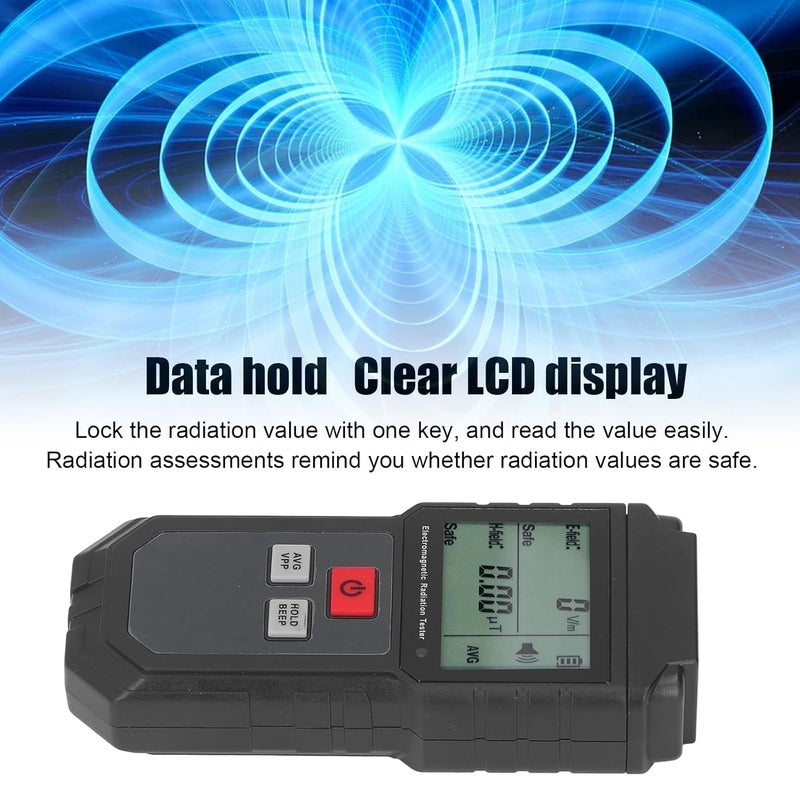 Digital EMF Meter Electromagnetic Field Radiation Detector with Data Hold for Mobile Phone - Image 4