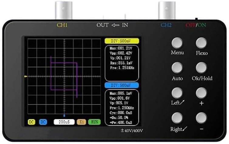 راسم الذبذبات الرقمي 10 ميجاهرتز مولد الإشارة ثنائي القناة مع المضيف 1 ملقط 1 مسبار - Image 1
