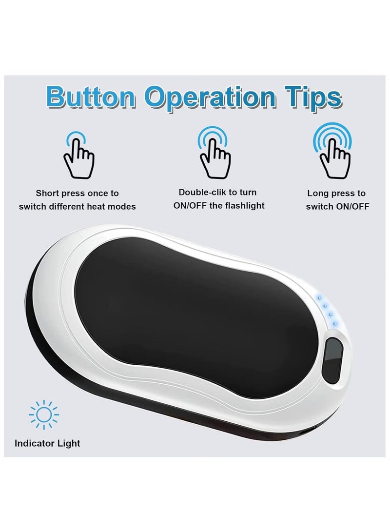 General Rechargeable Hand Warmer 10000mAh Power Bank USB 3 Level Temperature Setting LCD Display Winter Gift for Women Men Kids  - Image 4