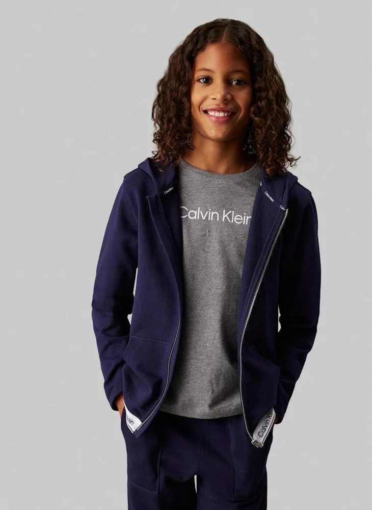 كالفن كلاين جينز Youth Zip Through Sweatshirts