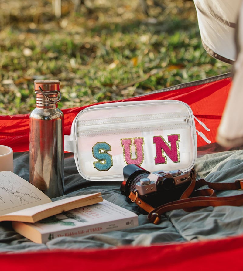 Coshaysoo Clear Sun Makeup Bag Sunscreen Spf Pouch Beach Pool Lake Spa Travel Cosmetic Toiletry Stuff Organizer For Women Teenage Girls Mothers Day Nurse Appreciation Graduation Preppy Gifts - Image 4