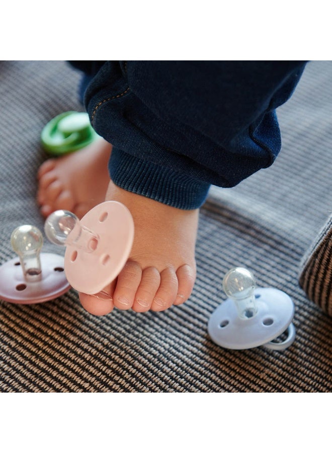 Mininor Round Pacifier Silicone 0M  Bubblegum - Image 2