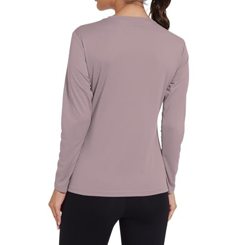 HovSiyla 5 Pack Women Long Sleeve Shirts Running UV Rash Guard Casual Tops Sun Protection Workout Hiking T Shirts for Women Black White Dark-Green Lime Dark-Pink Medium - Image 2