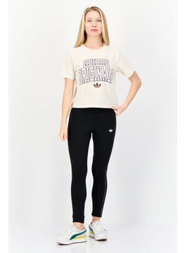 adidas Originals Women Sportswear Fit Short Sleeve Outdoor T-Shirt, Cream  - Image 4