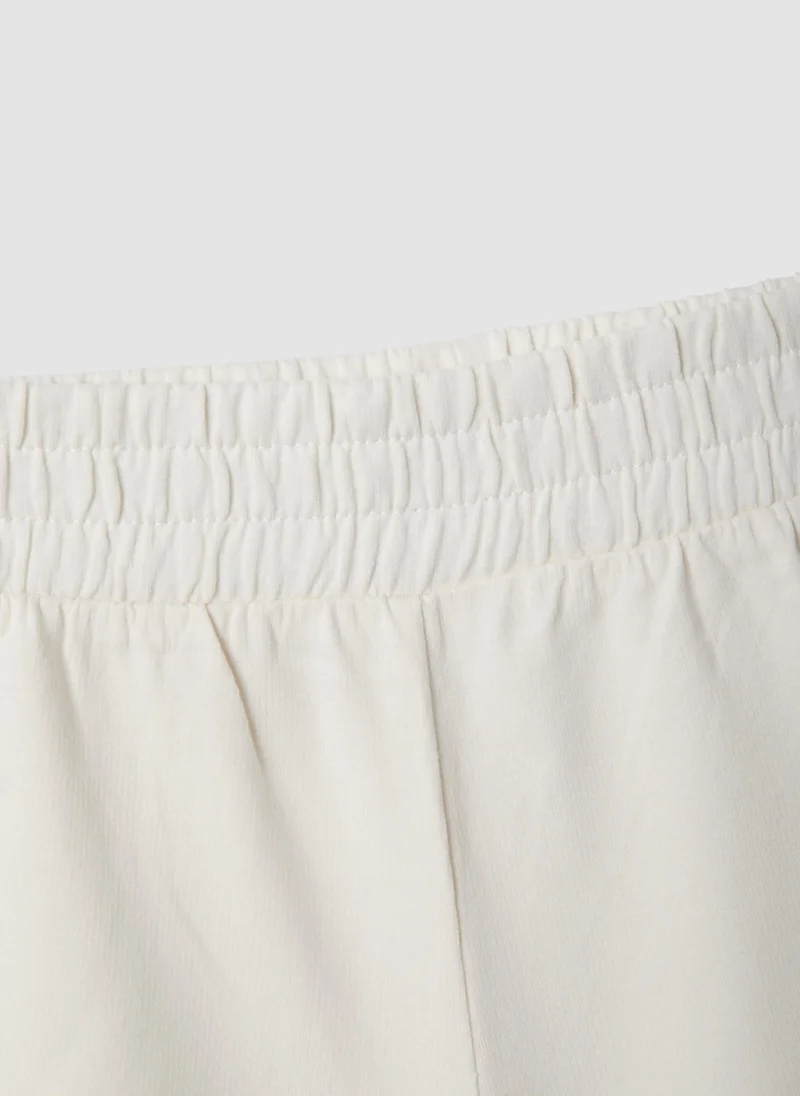 Ovs  OVS Girlsâ€™ White Pure Cotton Shorts With Elasticated Waist for Kids | Best Price UAE