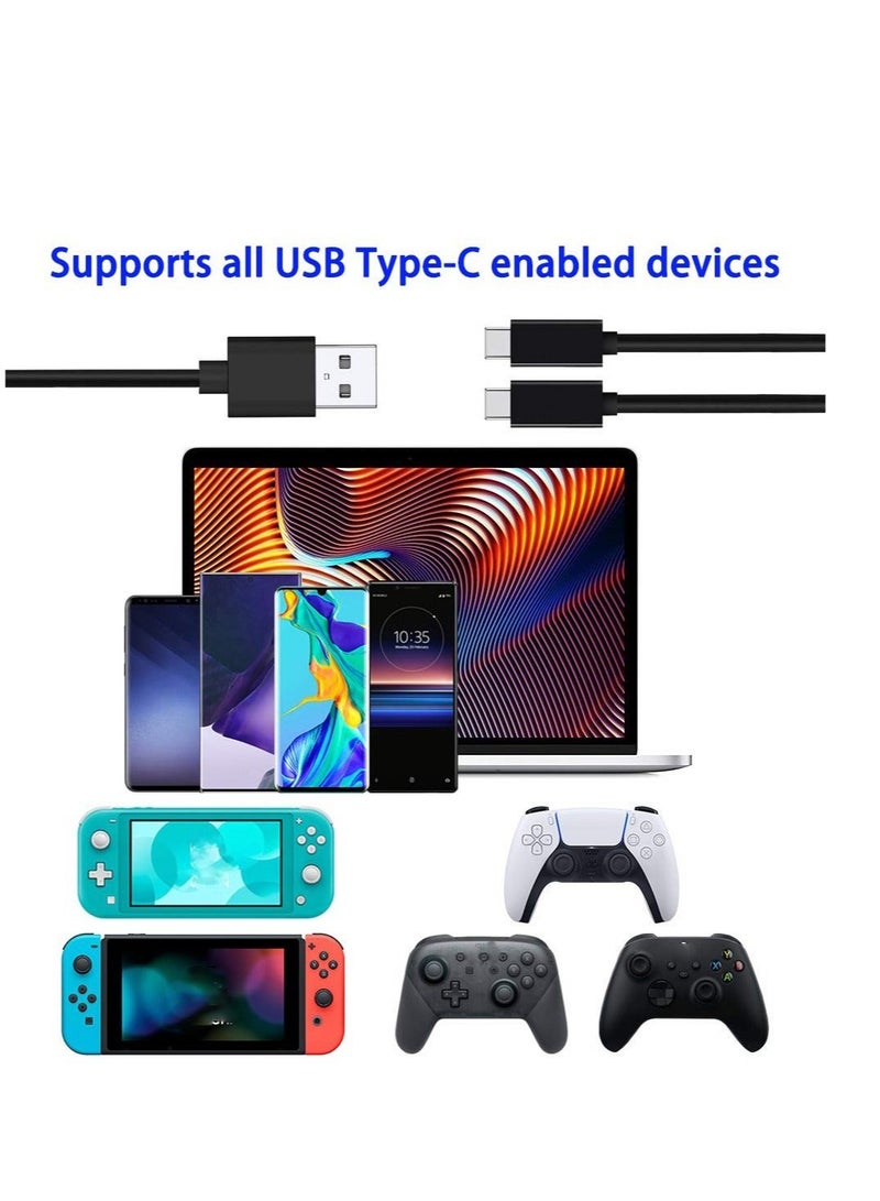 Captaintech Type C Charging Cable 2 Head USB C Fast Charger Cable 15W 10ft Handle Charging Cable Fit for Playstation 5 Xbox Series S/X Nintendo Switch Lite Console Pro Controller Phone - Image 2