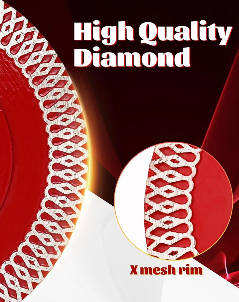 Casaverde 2 Pcs of 3"/76mm Diamond Blade with 3/8" Arbor for Cutting Ceramic Tile,Stone Tile - Image 5