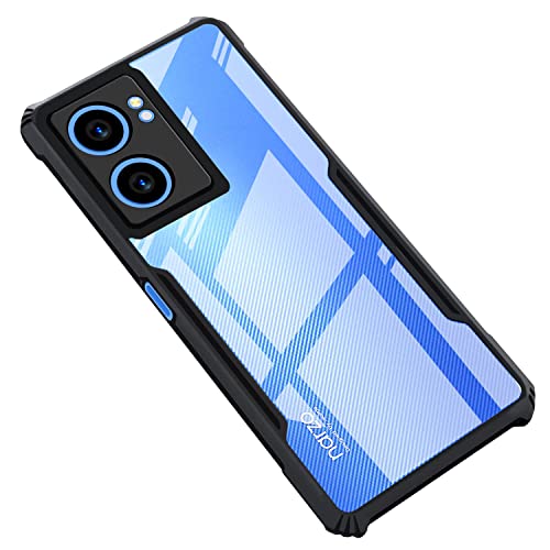 CEDO Backcover for Realme Narzo 50/ Oppo K10/ Oppo A57 (5G) | Camera Protection Shockproof Bumper-Edge | Acrylic Crystal Clear 360 Degree Protection TPU+PC | Transparent Eagle Back Case Cover (Black) - Image 1