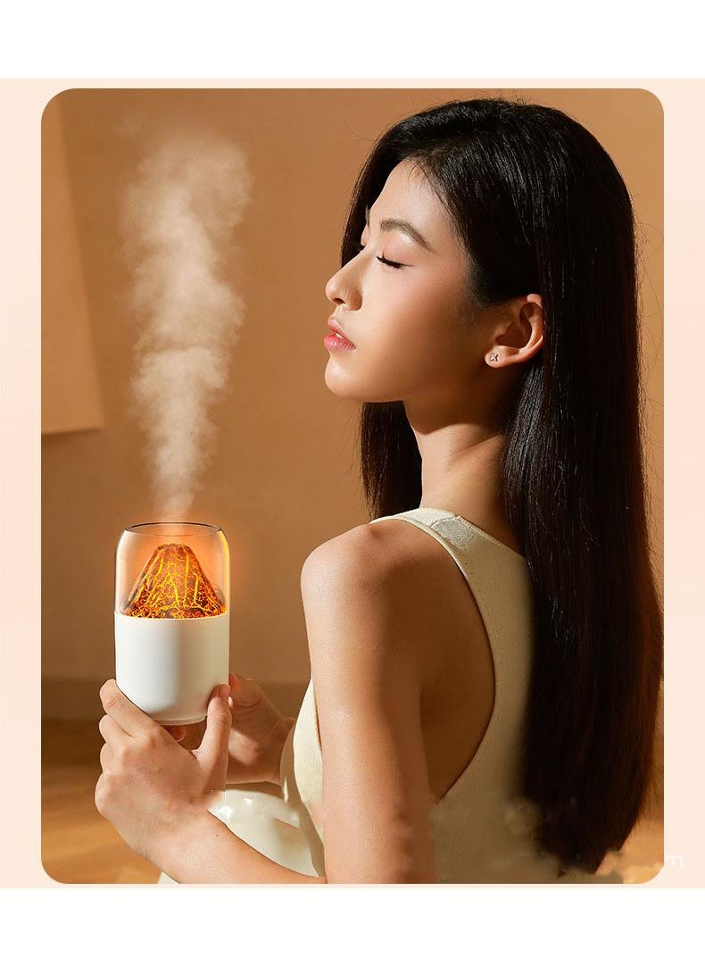 Bluejw - Humidifiers For Bedroom Home, Simulated Volcano Cool Mist Humidifiers For Baby Nursery And Plants, 3-In-1 Quiet Air Humidifier, Oil Diffuser And Night Light For Large Room BPA-Free - Image 1