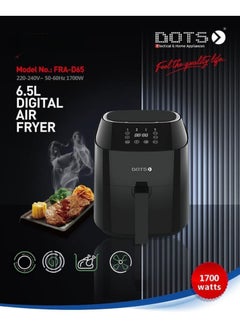 DOTS Dots Air Fryer 1700W Power, Spacious Basket,6.5l Digital Touch Control, 7 Preset Functions, Rapid Air Convection - Perfect for Large Meals, Smokeless Cooking  - Image 4