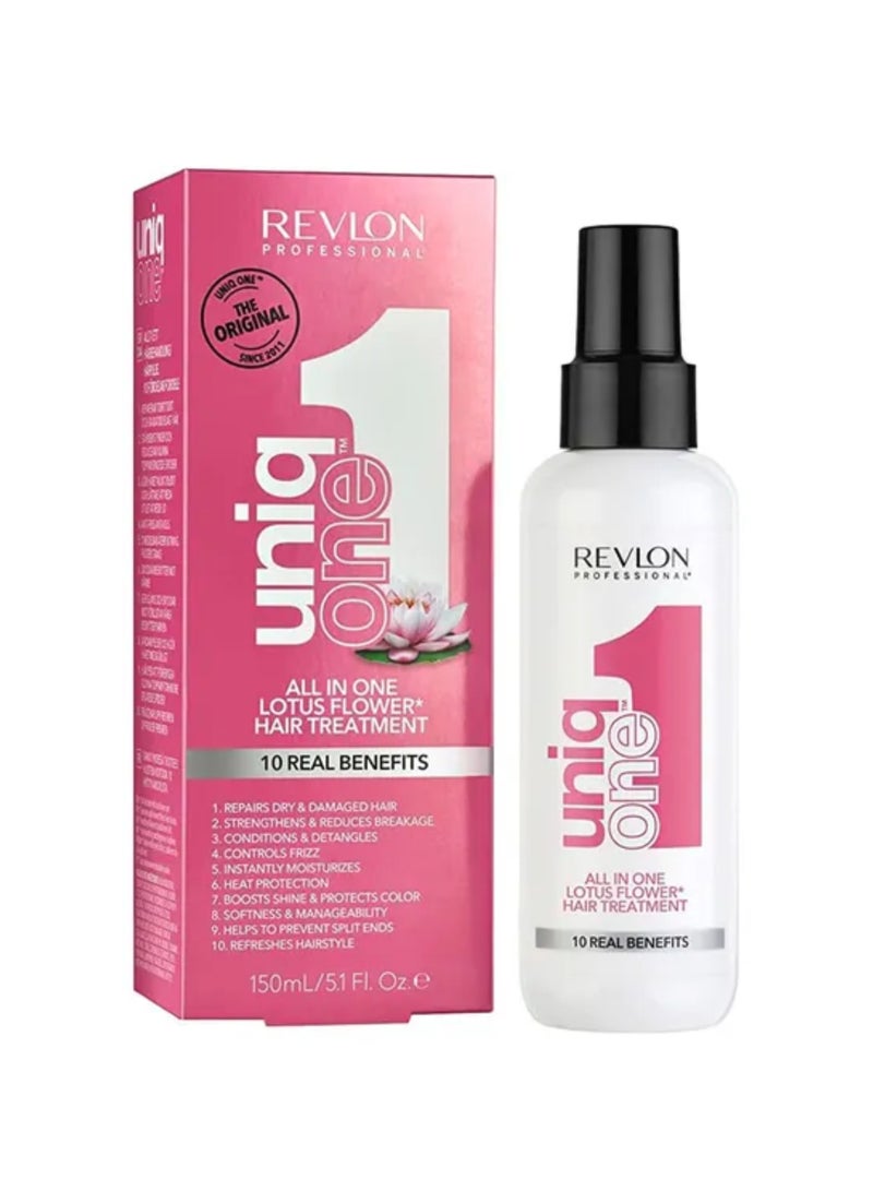 ريفلون علاج الشعر ريفلون لوتس 10 في 1 - 150 مل، تركيبة متعددة الفوائد لجميع أنواع الشعر - Image 1