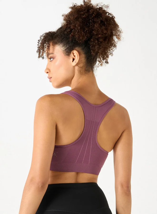 Active Textured Racerback Bra
