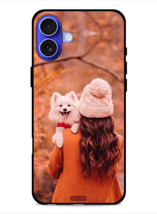 Tolwak Apple iPhone 16 Protective Case Cover Holding Puppy - Image 1