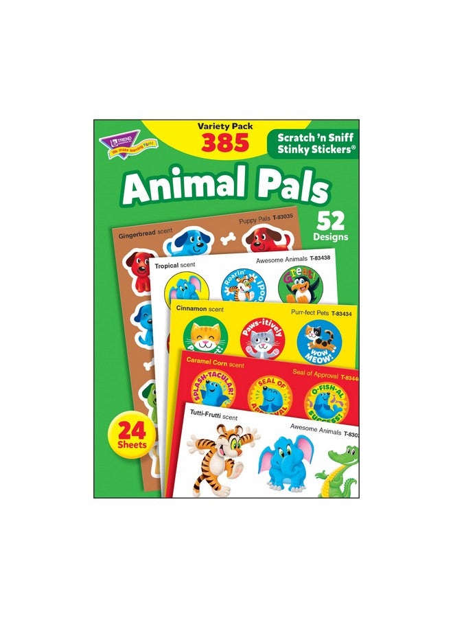 Trend Enterprises Inc. Animal Pals Stinky Stickers Variety Pack 385 Ct. - Image 1