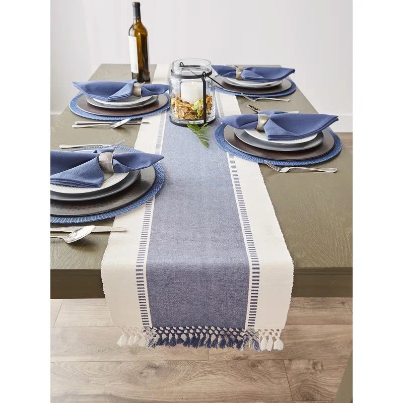 Y&D Woven Table Runner with Tassels – High-Quality Cotton Table Runner for Dining Table Decor, Elegant and Durable Table Runners for Everyday Use or Special Occasions - Image 4