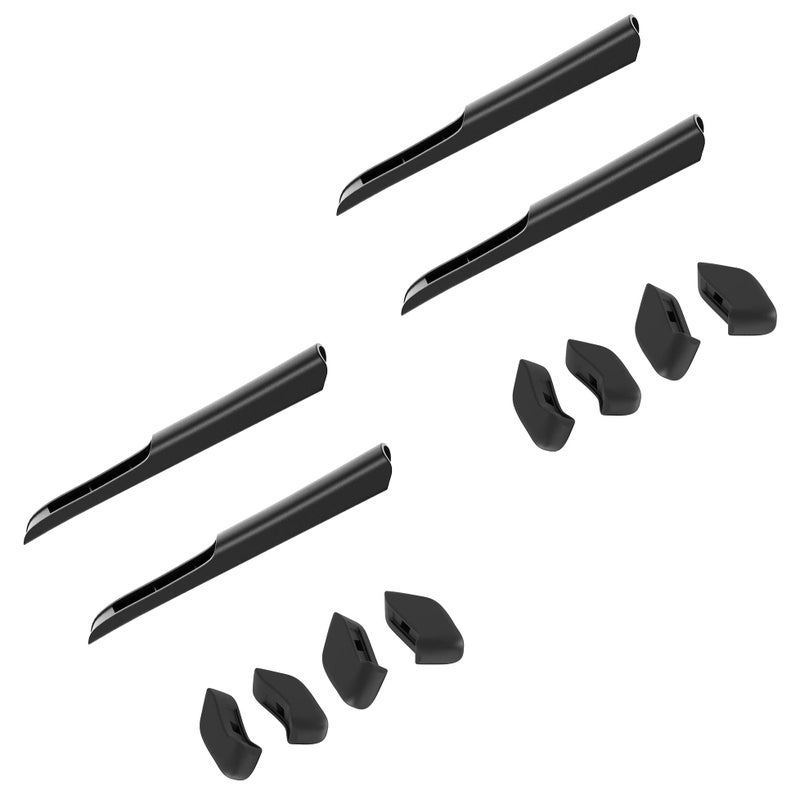 SAUCER Replacement Nose Pieces Pads & Earsocks Temple Sleeve Rubber Kit for Oakley Fast Jacket | Fast Jacket XL Sunglass - Black + Black - Image 4