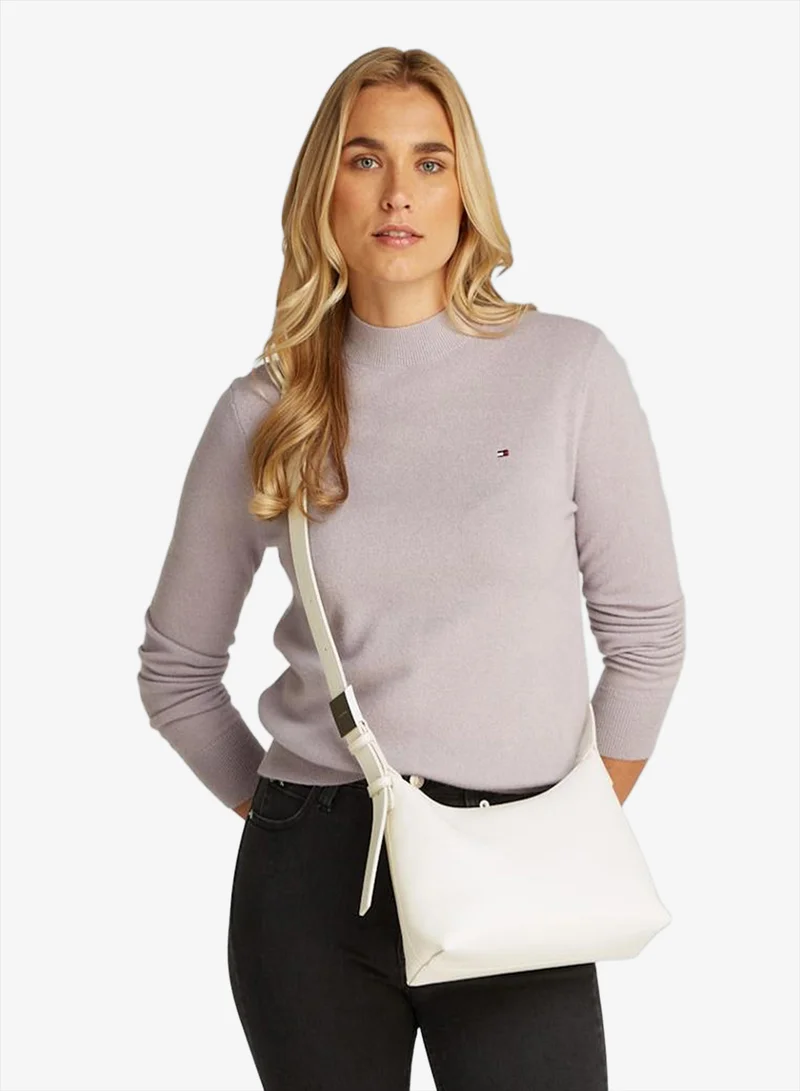 CALVIN KLEIN MEDIUM CROSSBODY BAG WITH HARDWARE STRAP