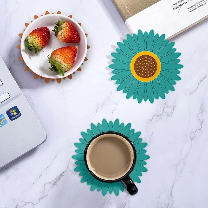 P Plus Fire Silicone Hot Pad Silicone Trivets for Hot Dishes Hot Pan Mat Silicone Trivets Mat Multipurpose Non Slip Heat Resistant Pot Holder (Medium+Small, Set of 6, Green) - Image 4