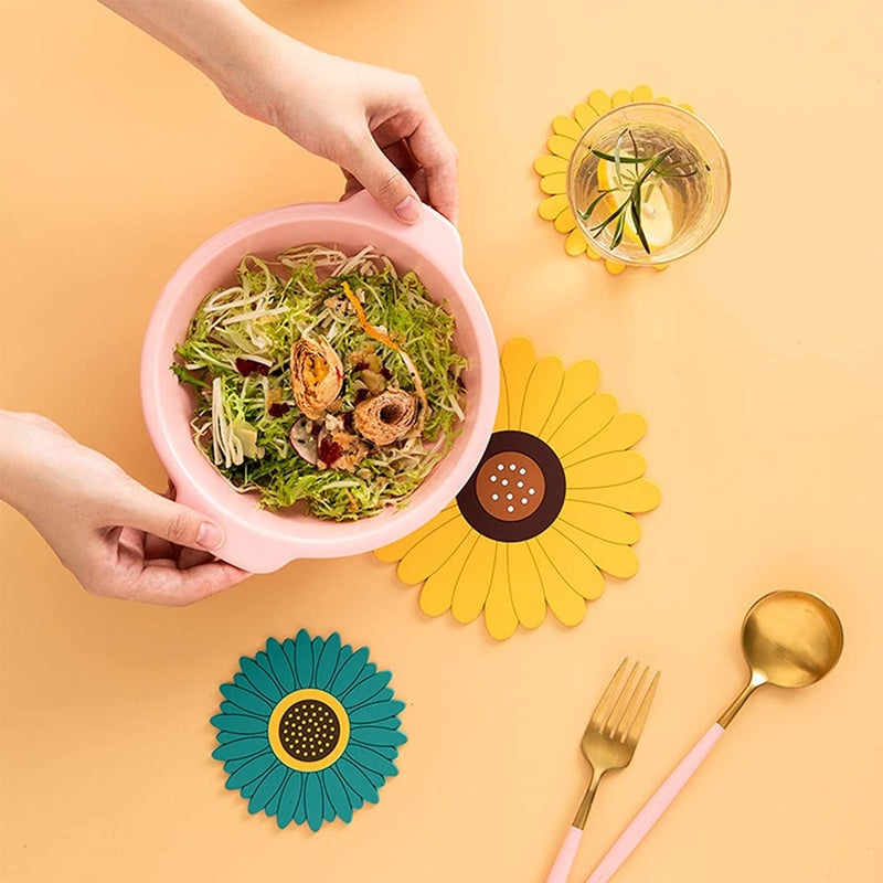 P Plus Fire Silicone Hot Pad Silicone Trivets for Hot Dishes Hot Pan Mat Silicone Trivets Mat Multipurpose Non Slip Heat Resistant Pot Holder (Medium+Small, Set of 6, Green) - Image 5