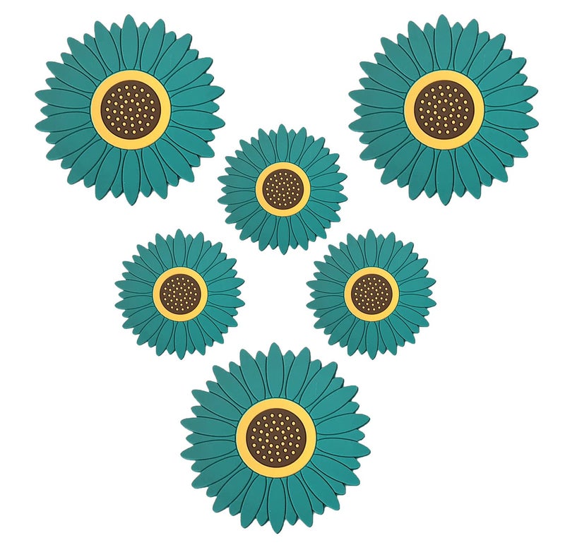 P Plus Fire Silicone Hot Pad Silicone Trivets for Hot Dishes Hot Pan Mat Silicone Trivets Mat Multipurpose Non Slip Heat Resistant Pot Holder (Medium+Small, Set of 6, Green) - Image 1