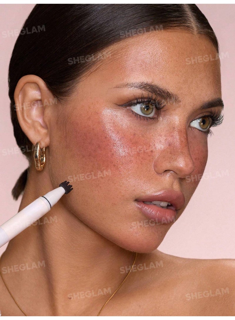 SHEGLAM Sunspell Freckle & Flush Pen-Love Cake Stamp Freckle Pen Tint Liquid Blush Smooth Long-Lasting Smudge-Proof Sweat-Proof Multi-Use Combo Love Cake - Image 3