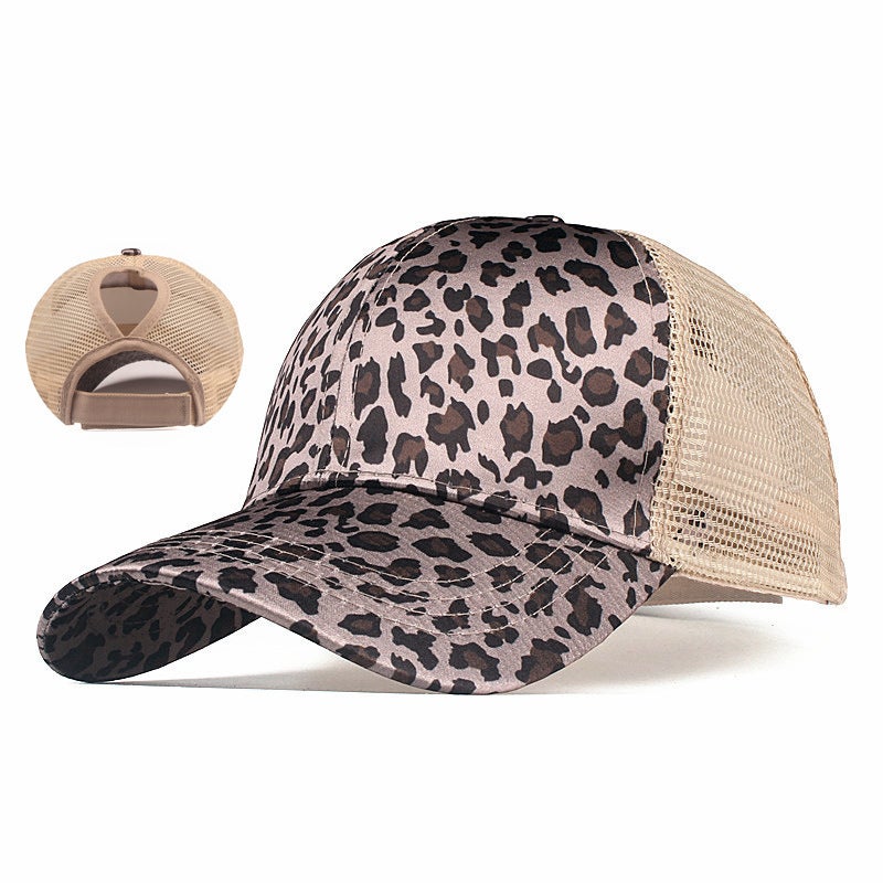 Baseball Cap Hot Sale Leopard Print Ponytail Cotton Embroidery  New Men Sun Protection Hat - Image 2