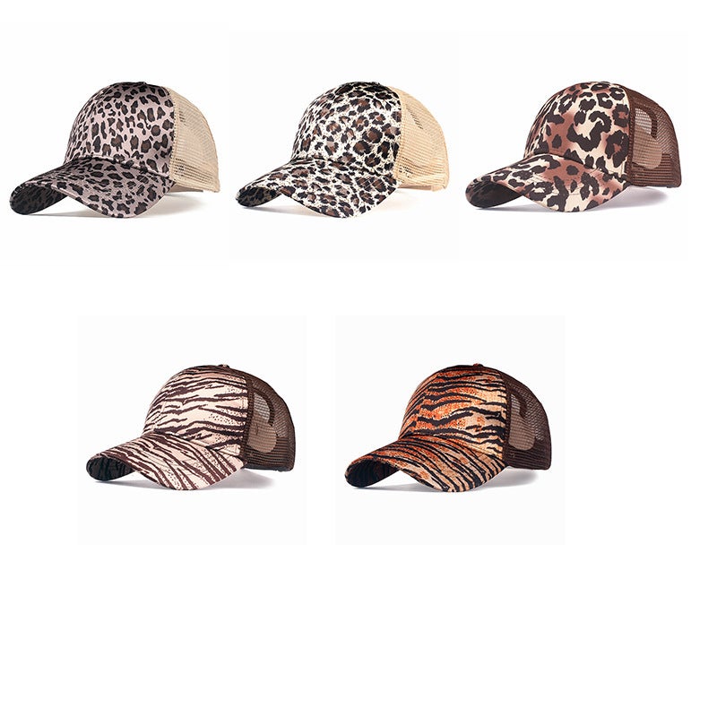 Baseball Cap Hot Sale Leopard Print Ponytail Cotton Embroidery  New Men Sun Protection Hat - Image 4
