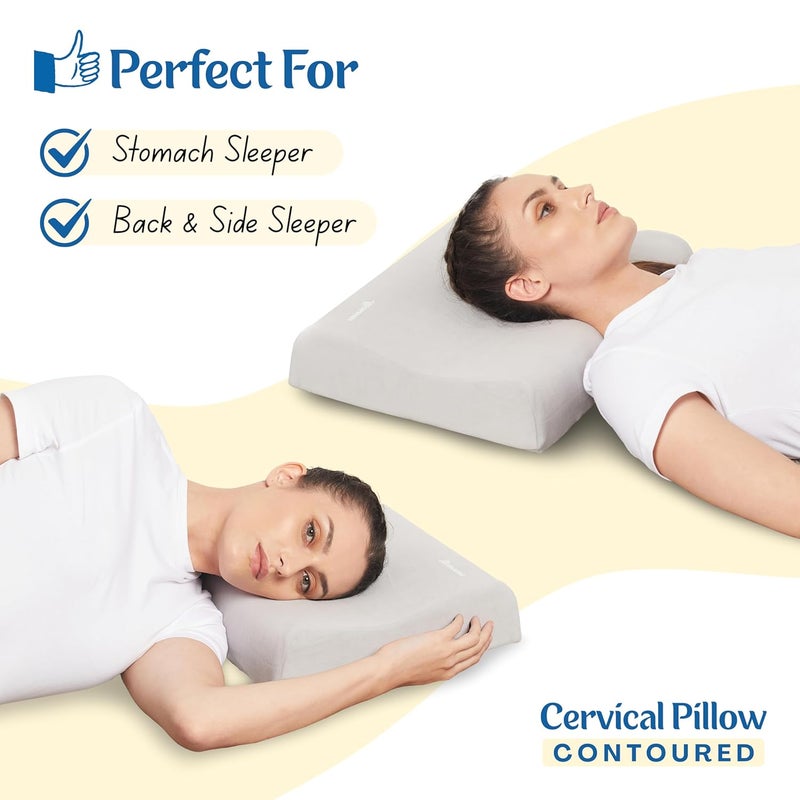Romsons Orthopedic Cervical Pillow Contoured |Relieves Back, Nack and Shoulder Pain | Spine Alignment (Universal) - Image 4