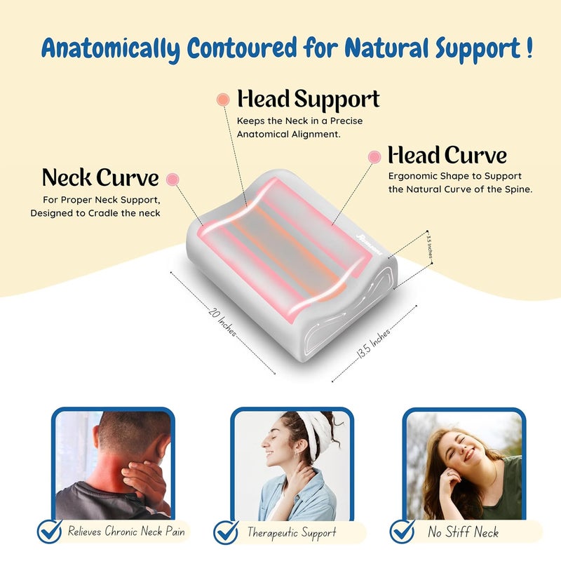 Romsons Orthopedic Cervical Pillow Contoured |Relieves Back, Nack and Shoulder Pain | Spine Alignment (Universal) - Image 5