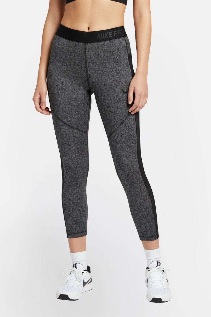 Nike Women Tight Fit Training Full Length Leggings, Heather Grey - Image 1
