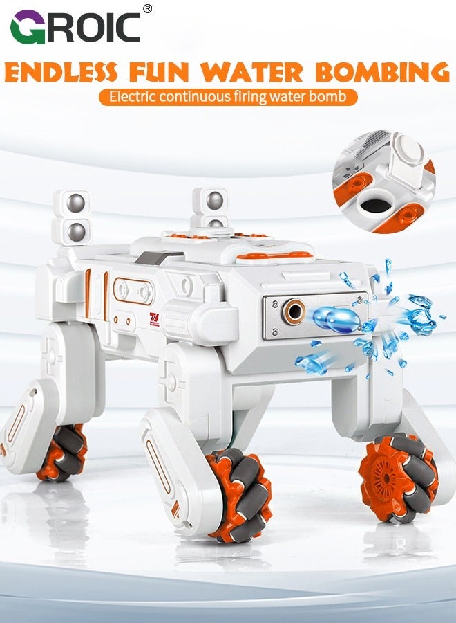 GROIC RC Tank Car Shooting Water Bullets, Remote Control Stunt Vehicle Robot Dog Mechanical, That Shoots Gesture 360° All Terrain Bullets - Image 3