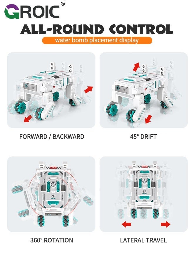 GROIC RC Tank Car Shooting Water Bullets, Remote Control Stunt Vehicle Robot Dog Mechanical, That Shoots Gesture 360° All Terrain Bullets - Image 4