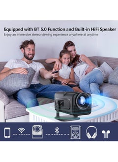 TIGER Mini Projector with WiFi 6 & Bluetooth, Native 1080P, Auto Focus, 4K Support, Outdoor Movie Projector, Short Throw Home Theater Projector with Android 11 – Portable HD Projector for Movies, Gaming, and Streaming  - Image 4