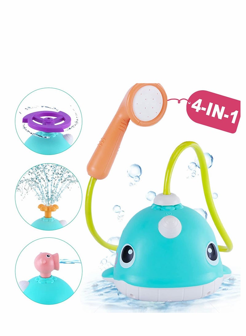 Excefore Bath Toys Baby Whale Bathing Toys Whale Water Spraying Bath Toy with Sprinklers & Shower Head Bathtub Pool Bathroom Shower Toy Gifts for Baby  Toddlers - Image 1