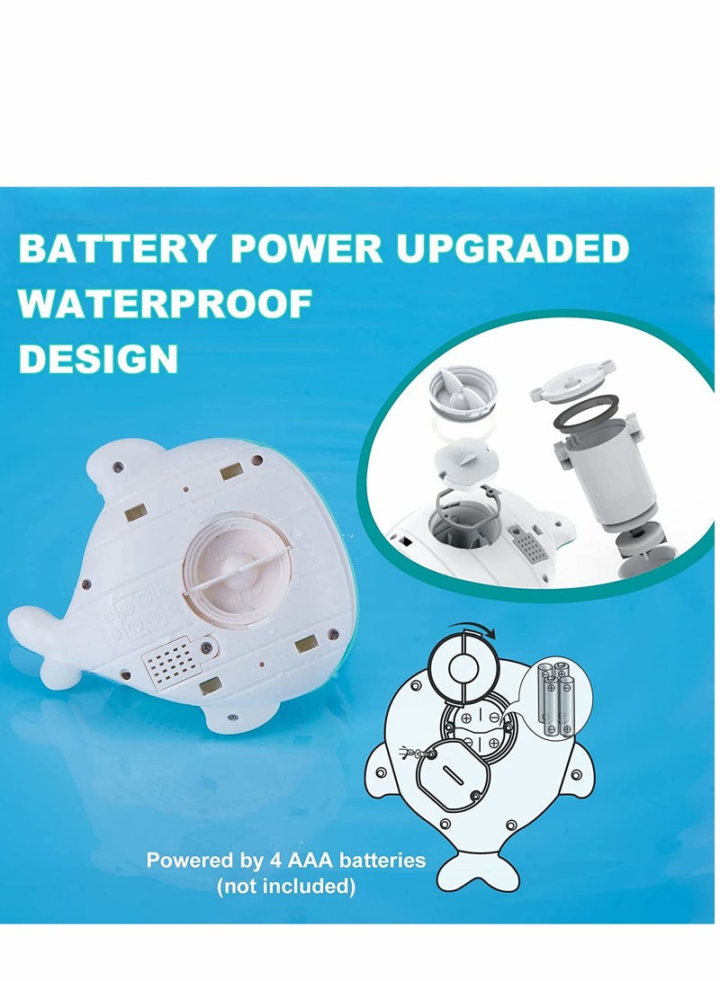 Excefore Bath Toys Baby Whale Bathing Toys Whale Water Spraying Bath Toy with Sprinklers & Shower Head Bathtub Pool Bathroom Shower Toy Gifts for Baby  Toddlers - Image 3