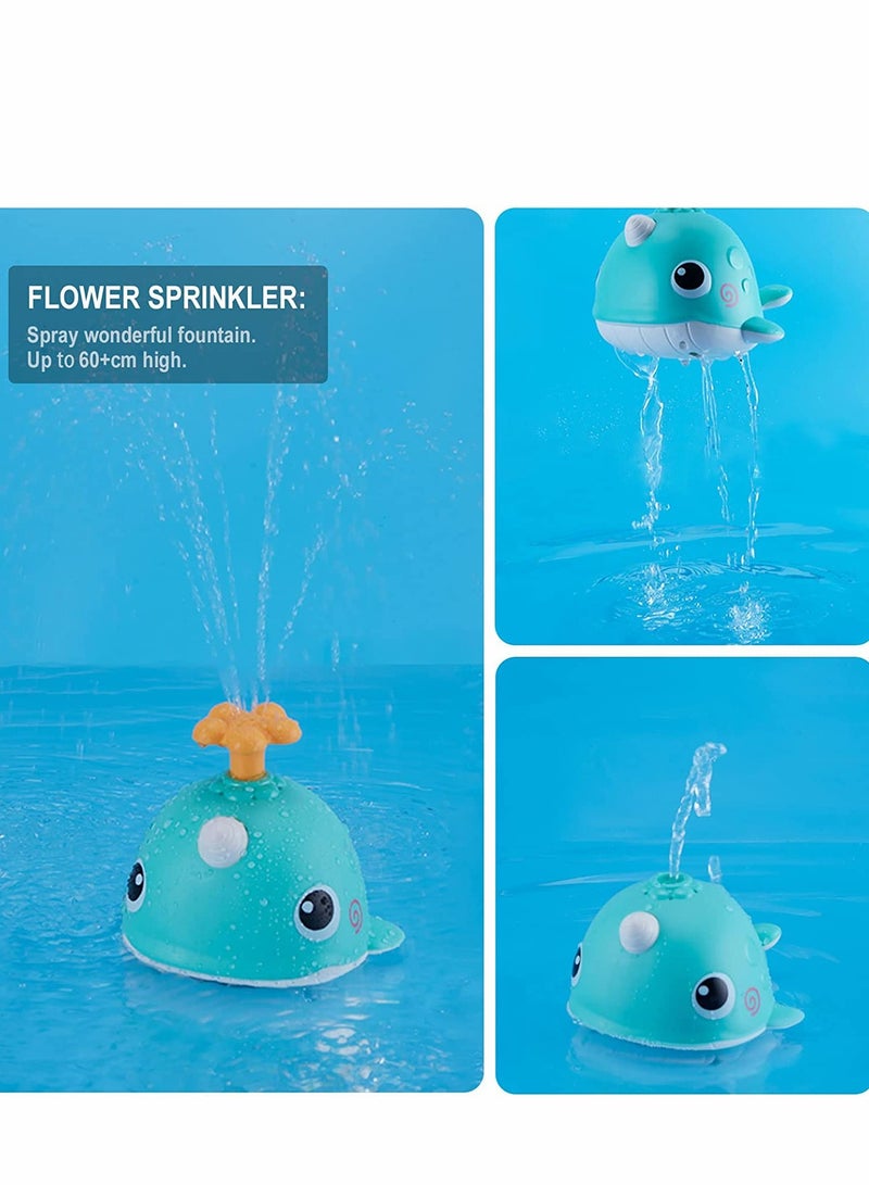 Excefore Bath Toys Baby Whale Bathing Toys Whale Water Spraying Bath Toy with Sprinklers & Shower Head Bathtub Pool Bathroom Shower Toy Gifts for Baby  Toddlers - Image 5