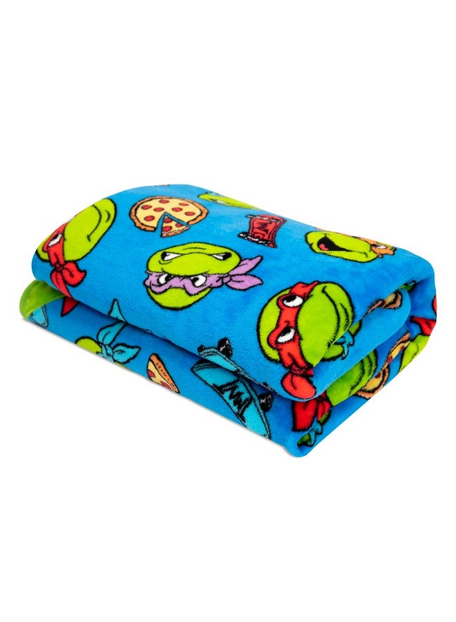 Teenage Mutant Ninja Turtles Musical Warm, Plush, Throw Blanket - Extra Cozy and Comfy for Your Toddler, Blue - Image 2