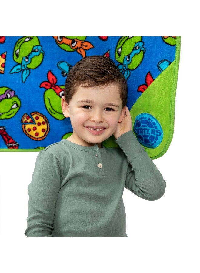 Teenage Mutant Ninja Turtles Musical Warm, Plush, Throw Blanket - Extra Cozy and Comfy for Your Toddler, Blue - Image 4