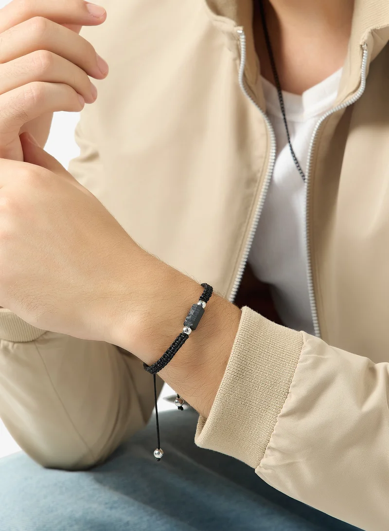 Seventy Five  Tourmaline Adjustable Cord Bracelet for Men | Best Price UAE