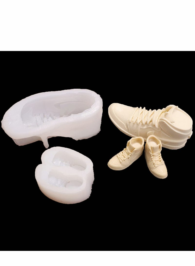 Barakah 2Pcs 3D Shoe Silicone Molds for Candle, Cake, Chocolate & Hard Candy - Perfect for DIY Resin Crafts & Kitchen Accessories - Image 5
