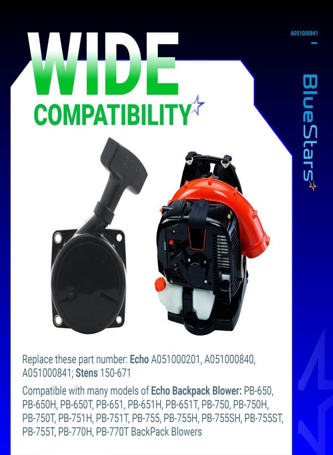 مجموعة بادئ التشغيل BlueStars A051000841 - لآلات نفخ الظهر Echo PB-650 وPB-650H وPB-650T وPB-651H وPB-651T وPB-750H وPB-750T وPB-755 وPB-755H وPB-770H وPB-770T - بديل للقطعتين A051000840 وA051000201 - Image 4