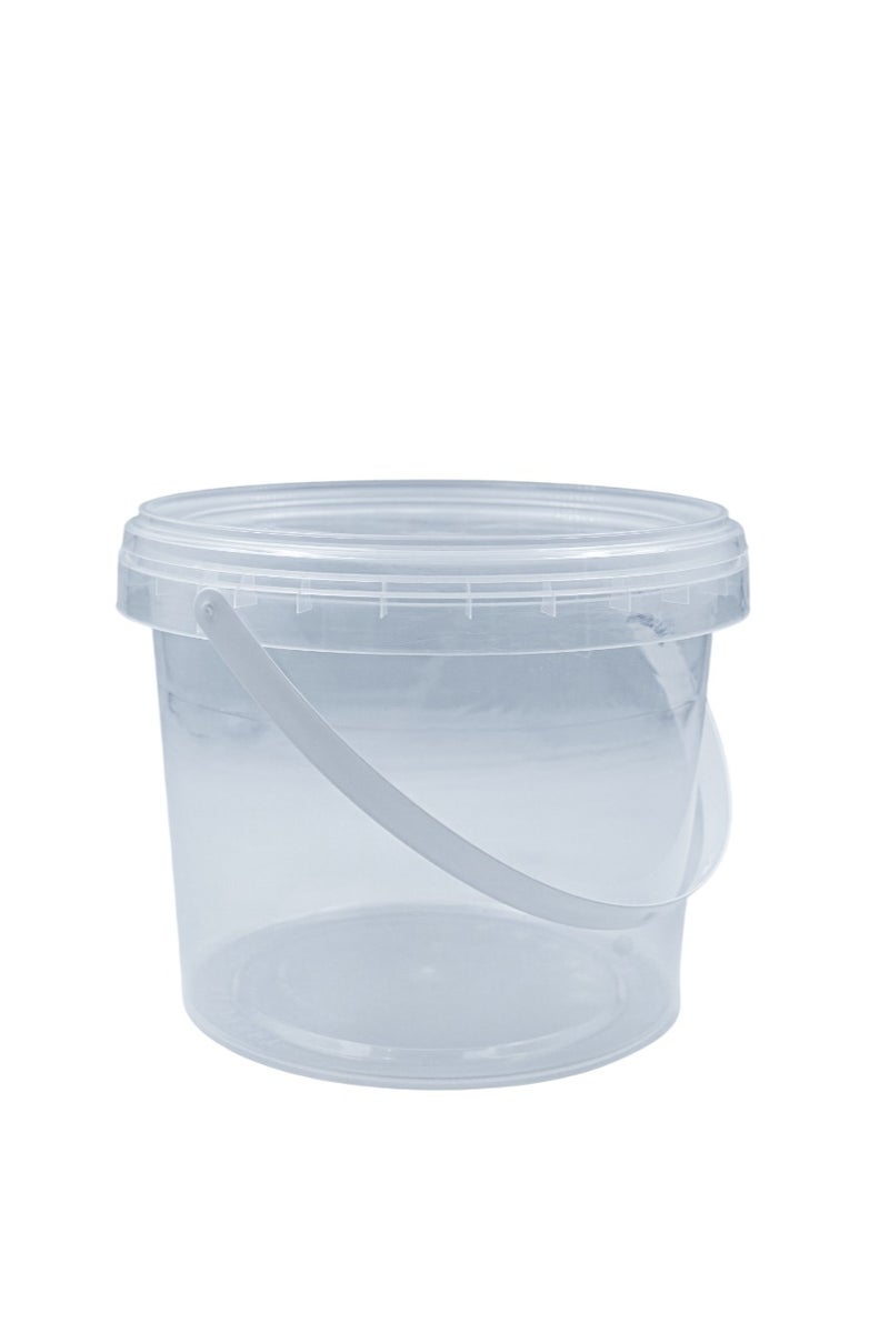 A1 PLAST 2KG Short Transparent Bucket – Food-Grade PP Container for Biryani, Yogurt & Ice Cream – Leak-Proof, Reusable, Transparent Food Packing Bucket for Storage & Delivery