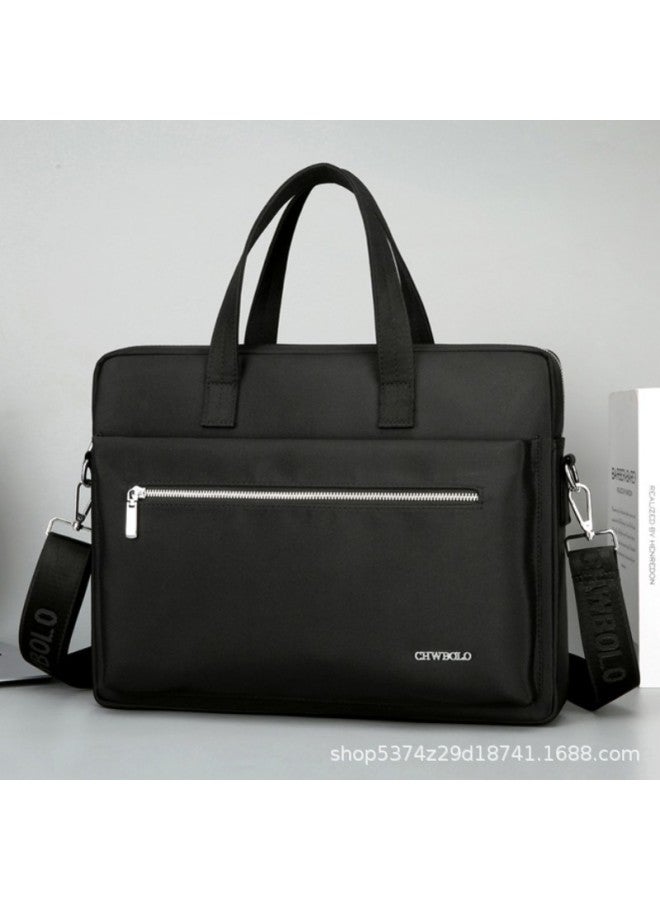 Chaowei Paul Horizontal Men's Laptop Bag Oxford Cloth Business Leisure Travel Briefcase Conference Bag-Color:Large Horizontal Blue - Image 2