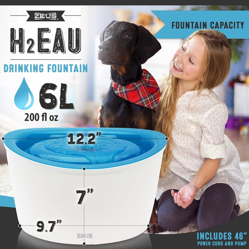Dogit Zeus H2EAU Elevated Dog Water Drinking Fountain with Triple Action Filtration - Image 4