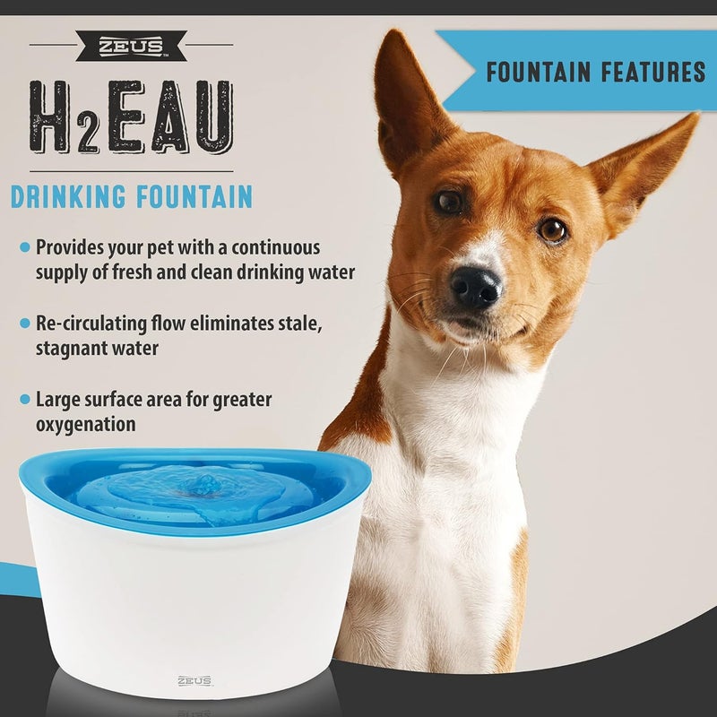 Dogit Zeus H2EAU Elevated Dog Water Drinking Fountain with Triple Action Filtration - Image 2