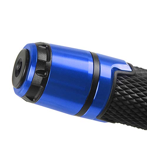 LANQIAN 7/8'' 22mm Motorcycle CNC Aluminum Powersports Handlebar Grips with Grip Ends for GSXR 125 250 300 600 750 1000 1300 Blue - Image 5